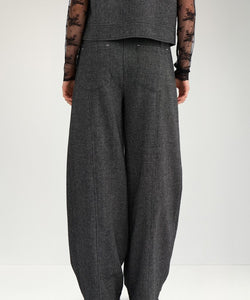 NÜMPH | ROKI BARREL PANTS - DARK GREY MELANGE
