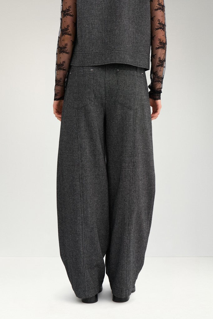 NÜMPH | ROKI BARREL PANTS - DARK GREY MELANGE