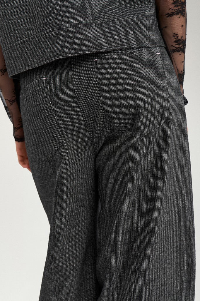 NÜMPH | ROKI BARREL PANTS - DARK GREY MELANGE