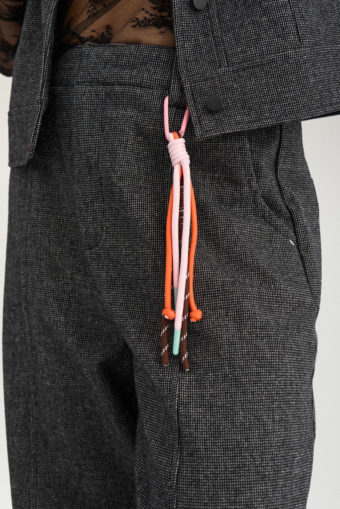 NÜMPH | ROKI BARREL PANTS - DARK GREY MELANGE
