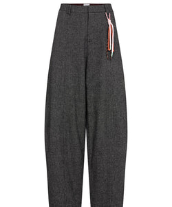 NÜMPH | ROKI BARREL PANTS - DARK GREY MELANGE