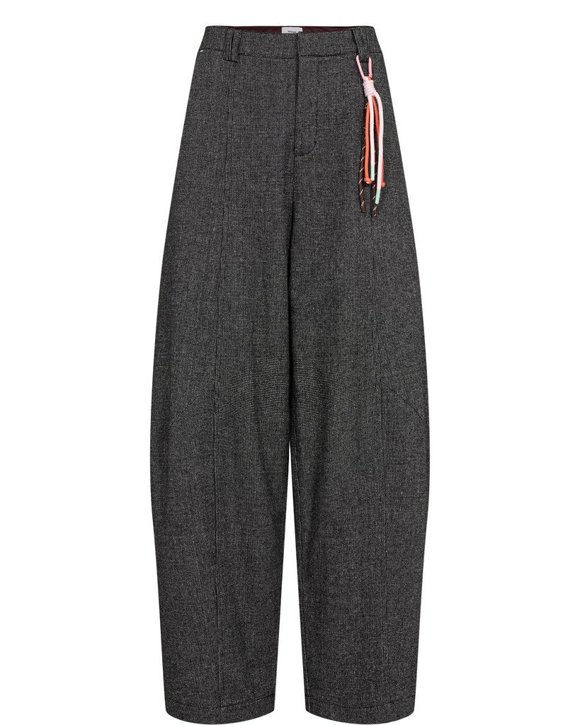 NÜMPH | ROKI BARREL PANTS - DARK GREY MELANGE