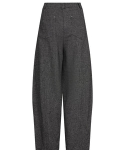 NÜMPH | ROKI BARREL PANTS - DARK GREY MELANGE