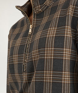 NÜMPH | KAMALA ZIP SHIRT - DARK GREY MELANGE