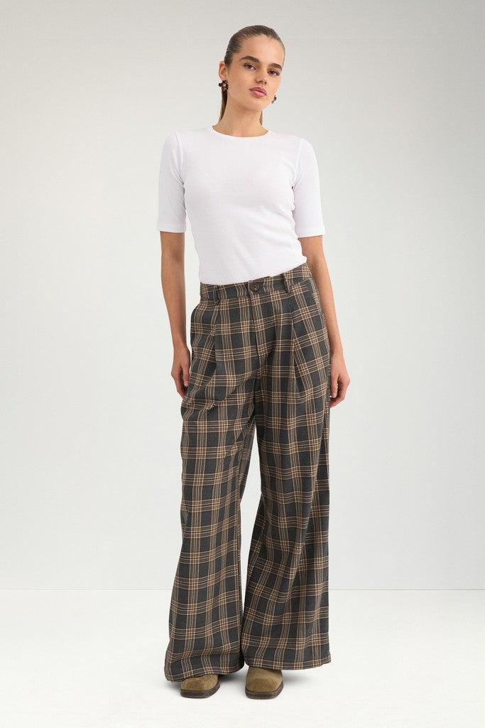NÜMPH | KAMALA PANTS - DARK GREY MELANGE