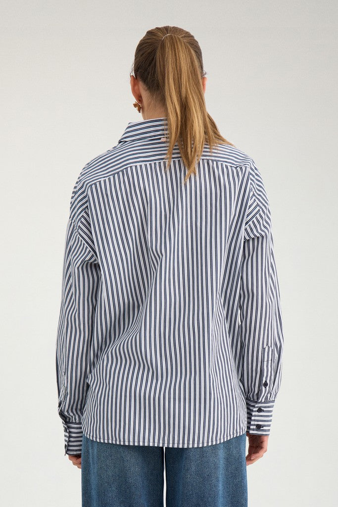 NÜMPH | ELFA OVERSIZE SHIRT - SALUTE BLUE