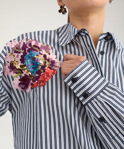 NÜMPH | ELFA OVERSIZE SHIRT - SALUTE BLUE
