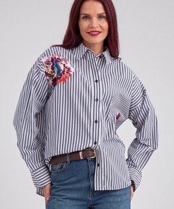 NÜMPH | ELFA OVERSIZE SHIRT - SALUTE BLUE