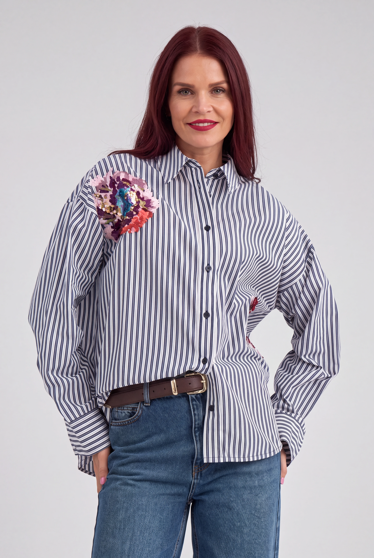 NÜMPH | ELFA OVERSIZE SHIRT - SALUTE BLUE