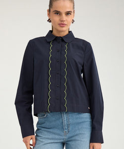 NÜMPH | FRANCY SHIRT - SALUTE BLUE