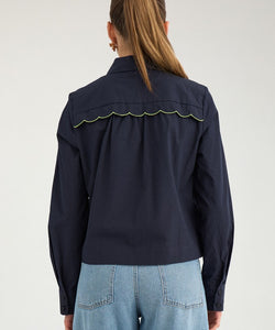 NÜMPH | FRANCY SHIRT - SALUTE BLUE