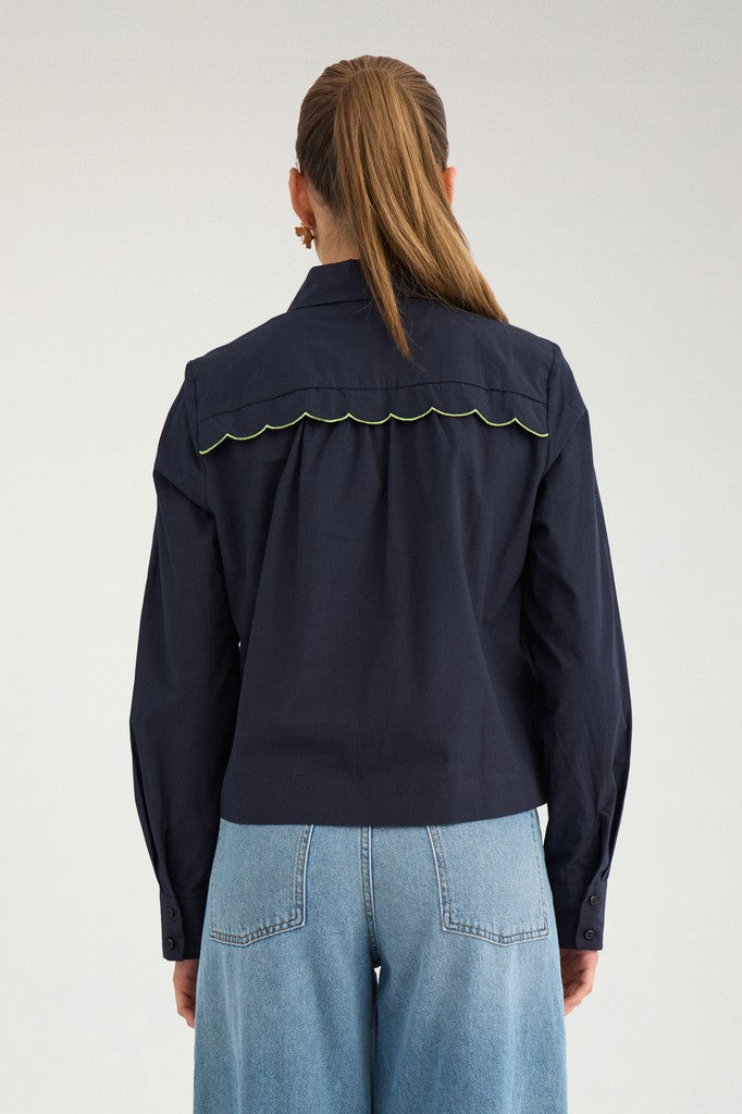 NÜMPH | FRANCY SHIRT - SALUTE BLUE