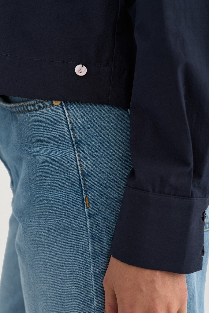 NÜMPH | FRANCY SHIRT - SALUTE BLUE