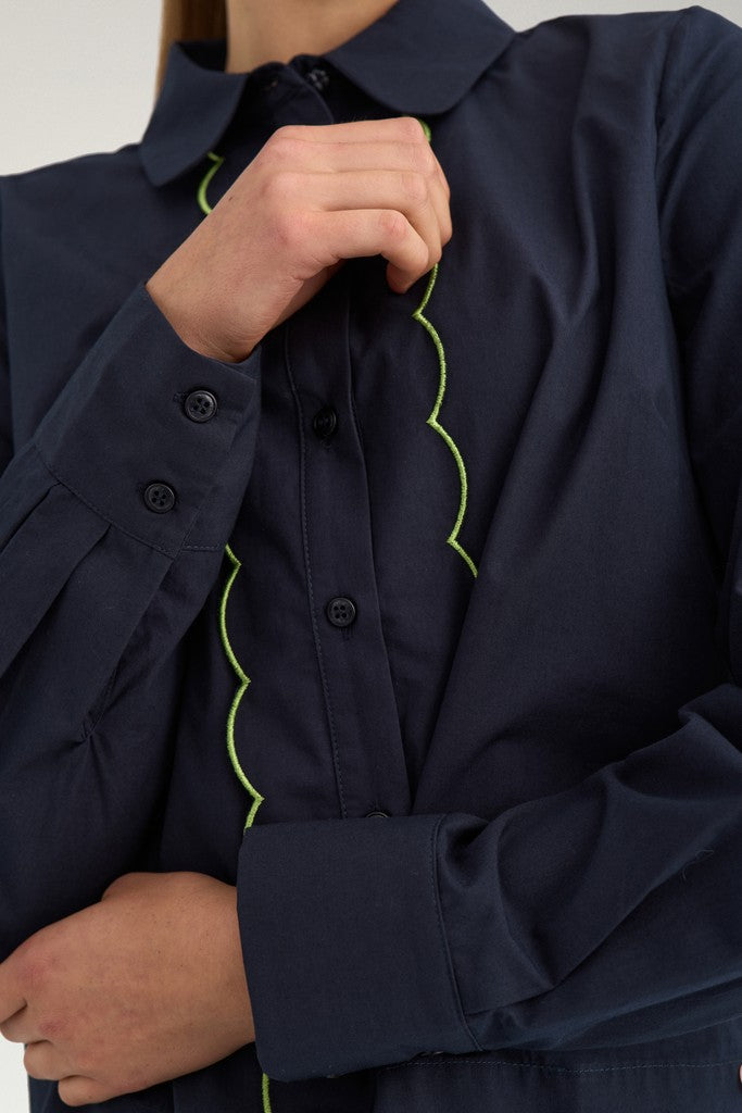 NÜMPH | FRANCY SHIRT - SALUTE BLUE