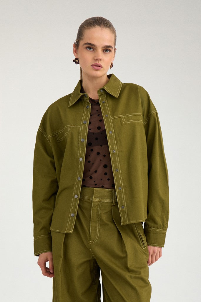 NÜMPH | KATTI SHIRT - FIR GREEN