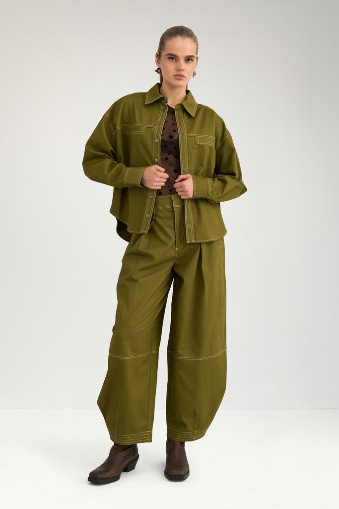 NÜMPH | KATTI SHIRT - FIR GREEN