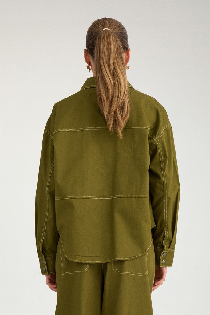 NÜMPH | KATTI SHIRT - FIR GREEN