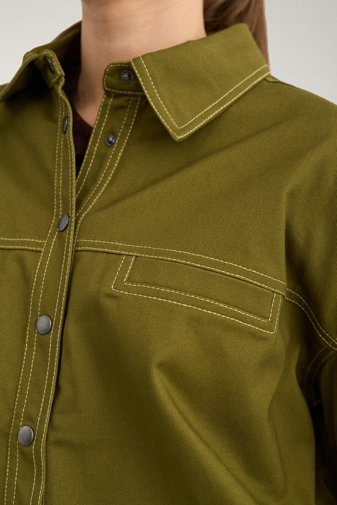 NÜMPH | KATTI SHIRT - FIR GREEN