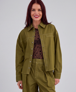 NÜMPH | KATTI SHIRT - FIR GREEN