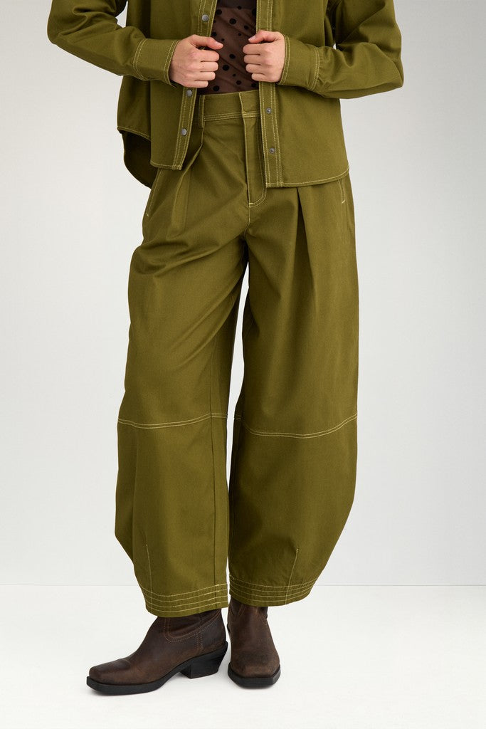 NÜMPH | BARREL PANTS - FIR GREEN