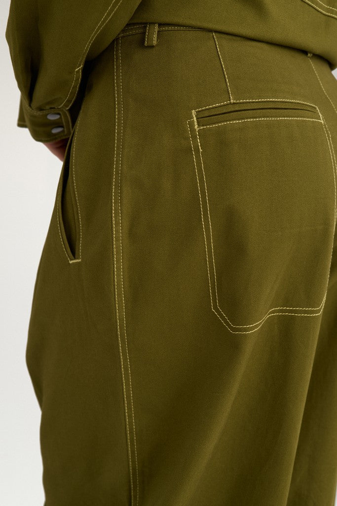 NÜMPH | BARREL PANTS - FIR GREEN