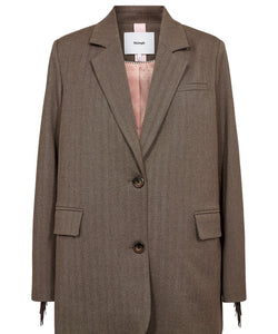 NÜMPH | LIPPA FRINGE BLAZER - CHOCOLATE PLUM