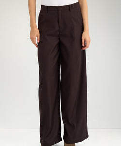 NÜMPH | BILLA WIDE PANTS - CHOCOLATE PLUM