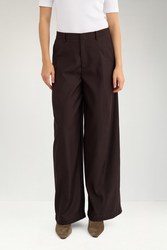 NÜMPH | BILLA WIDE PANTS - CHOCOLATE PLUM