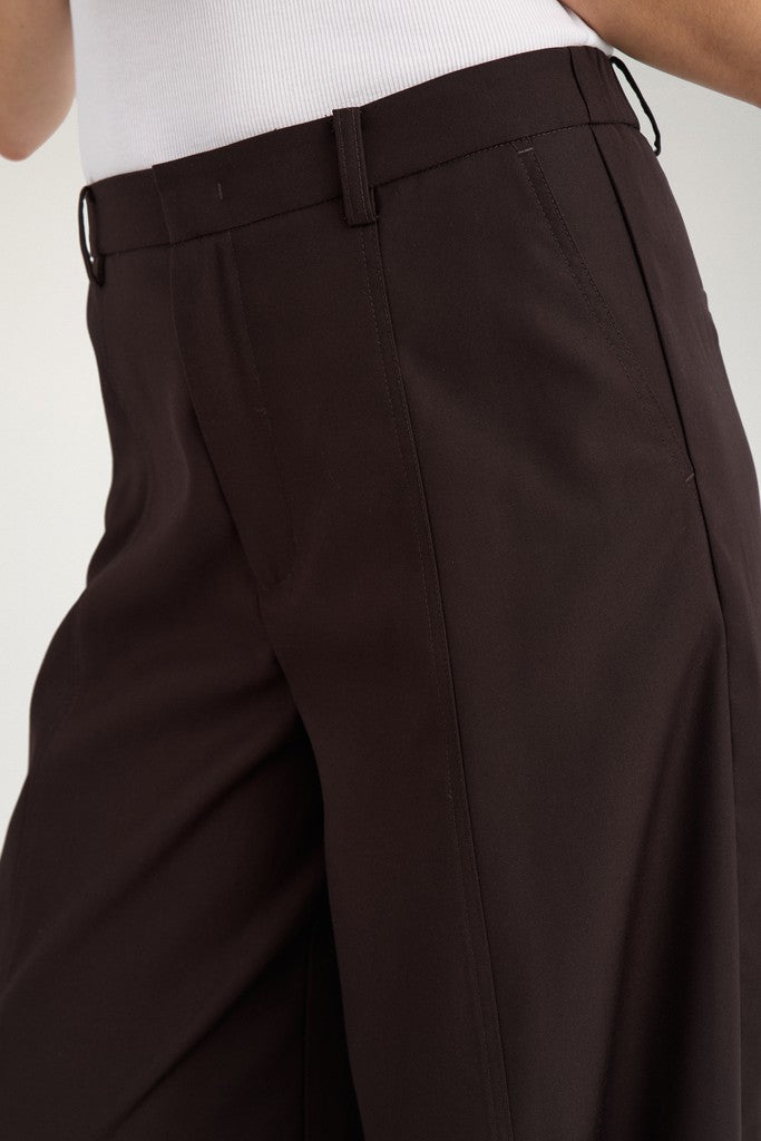 NÜMPH | BILLA WIDE PANTS - CHOCOLATE PLUM
