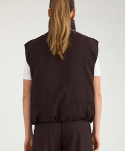 NÜMPH | BILLA PADDED VEST - CHOCOLATE PLUM
