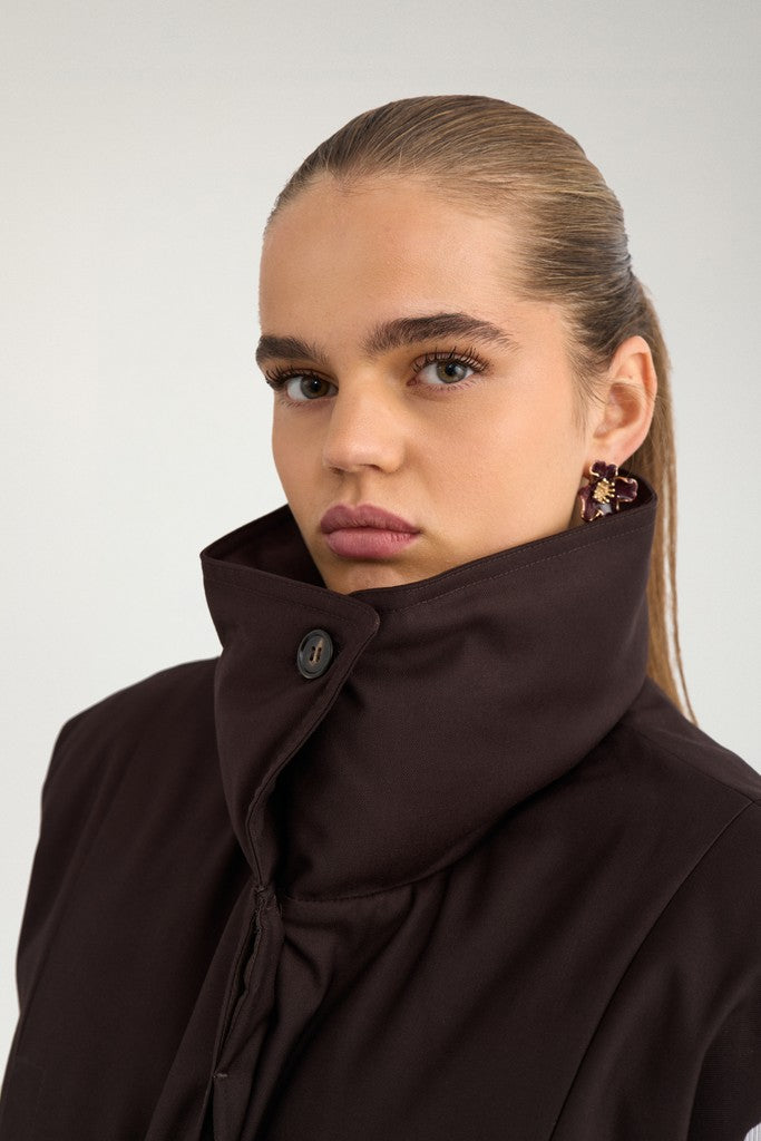 NÜMPH | BILLA PADDED VEST - CHOCOLATE PLUM