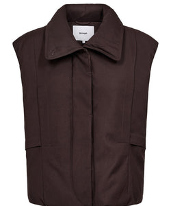 NÜMPH | BILLA PADDED VEST - CHOCOLATE PLUM