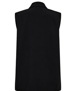 NÜMPH | ALMUT LONG VEST - CAVIAR