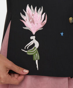 NÜMPH | ALMUT LONG VEST - CAVIAR