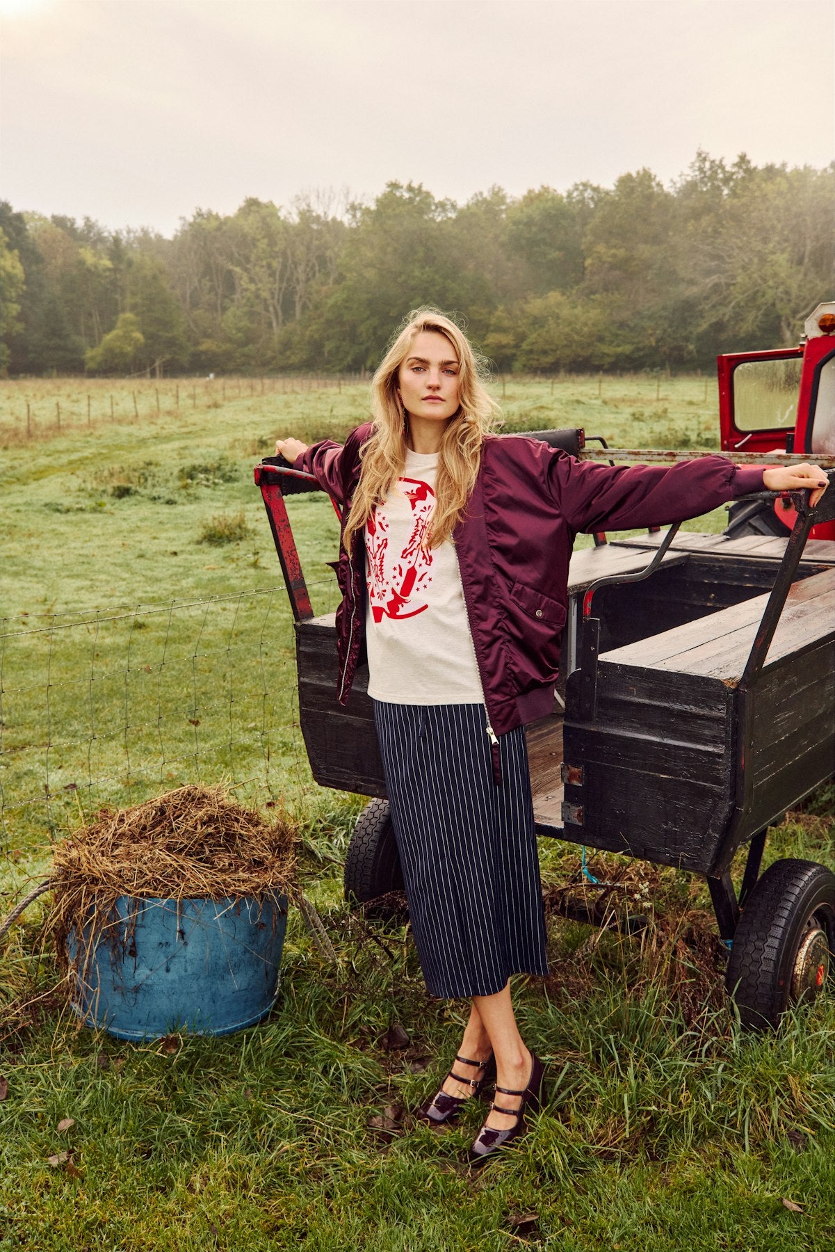 NÜMPH | FRIA OVERSIZE BOMBER JACKET - WINETASTING