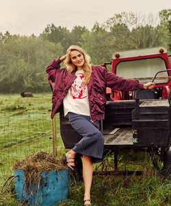 NÜMPH | FRIA OVERSIZE BOMBER JACKET - WINETASTING