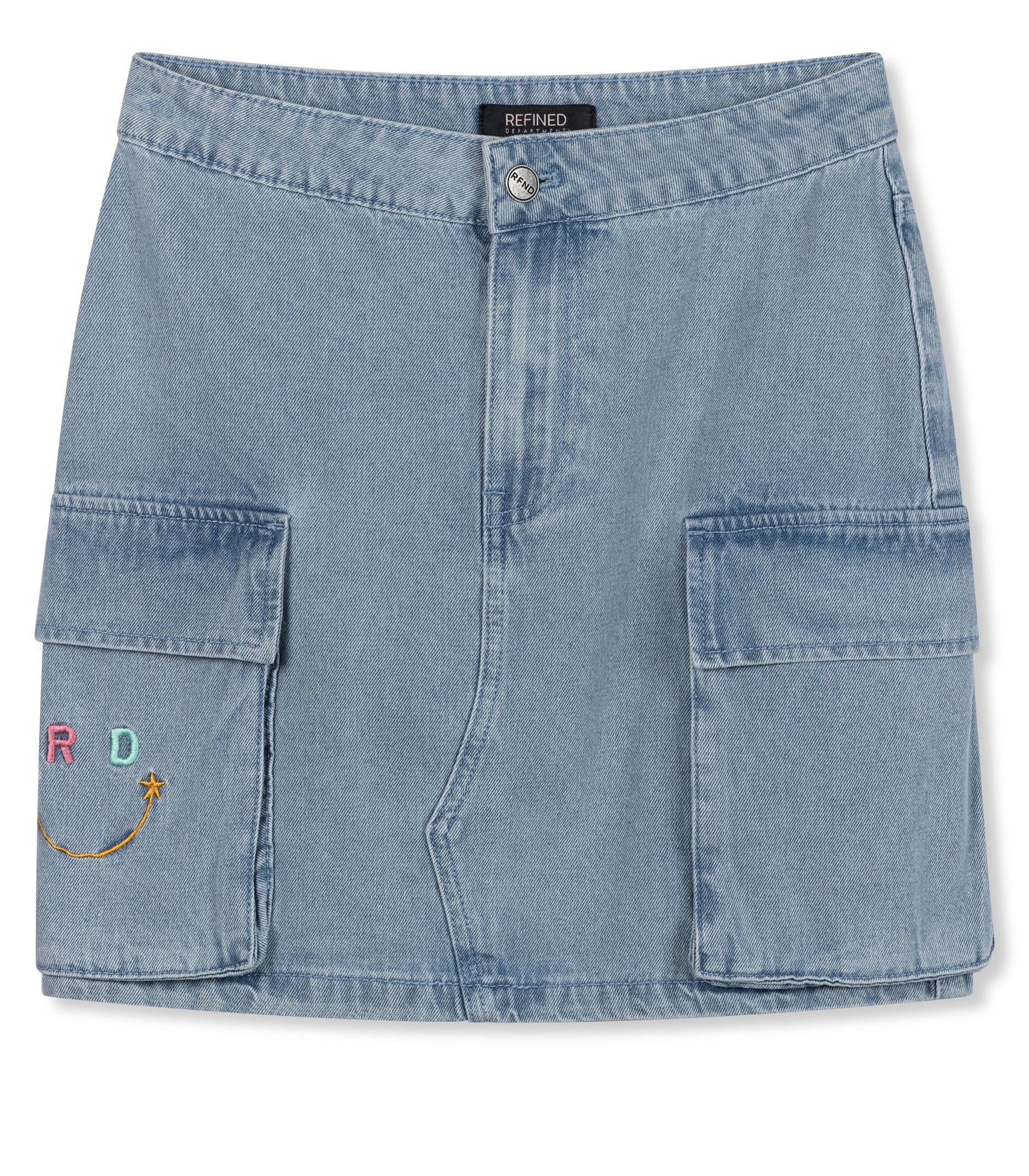 REFINED DEPARTMENT | JISEL DENIM SKIRT - LIGHT BLUE