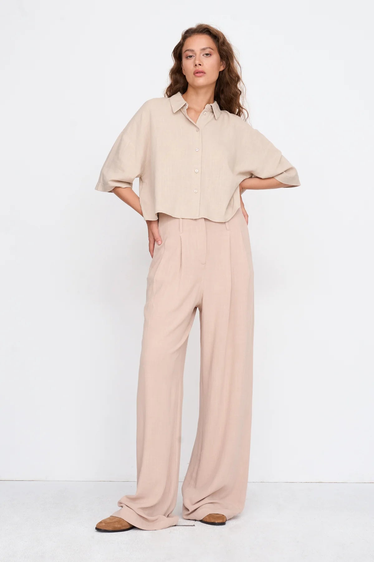 KAYLEE PANTALON PANTS EXTRA TALL - BEIGE