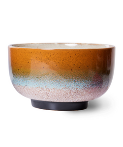 HKliving | 70'S NOODLE BOWL - GROOVY: BROWN / OCEAN BLUE