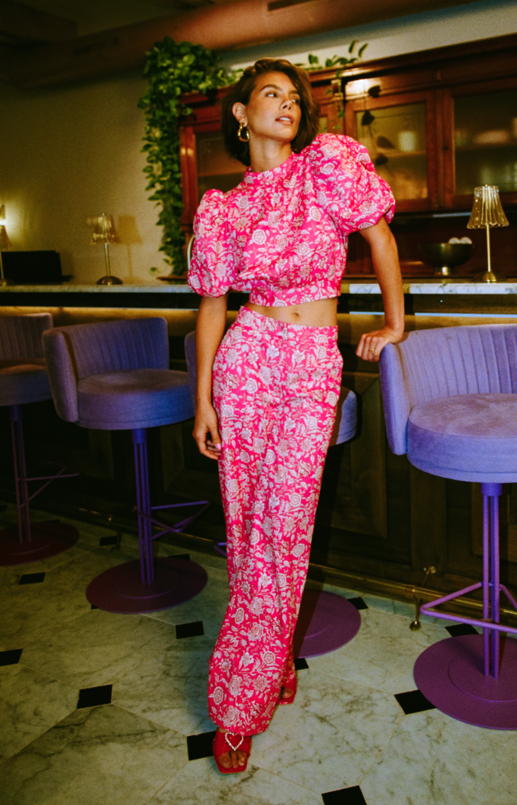 HARPER & YVE | HOLLY PANTS - FLIRTY FLOWER PINK