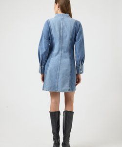 Y.A.S | FARO LS DENIM DRESS - LIGHT BLUE DENIM