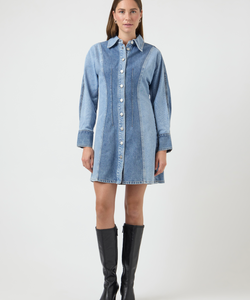 Y.A.S | FARO LS DENIM DRESS - LIGHT BLUE DENIM