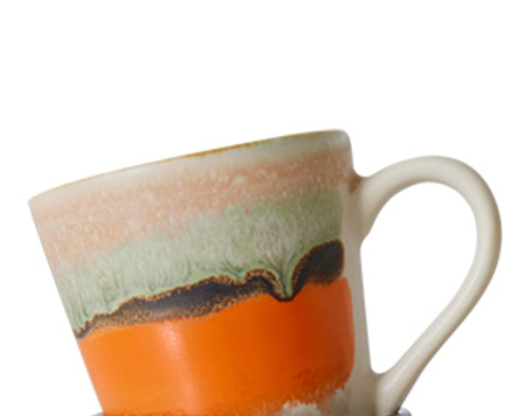 HKliving | 70S CERAMICS: ESPRESSO MUGS - RETRO