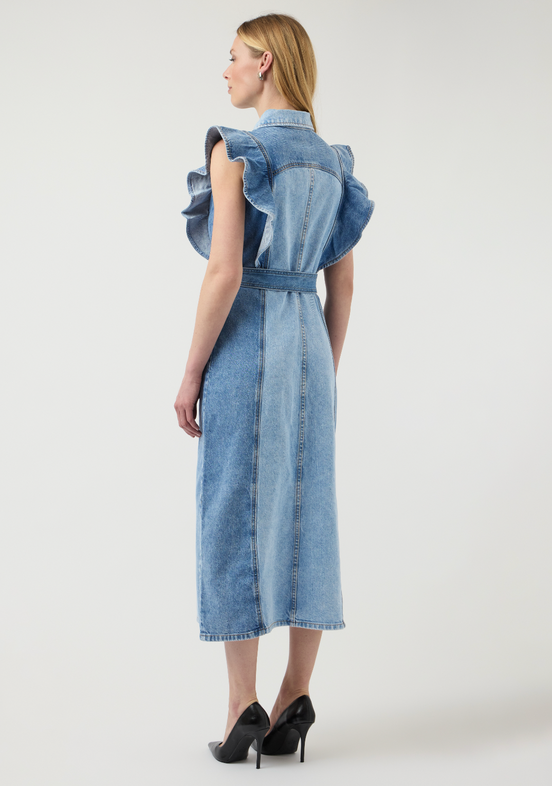 YAS | CAWI SL DENIM LONG DRESS - MEDIUM BLUE DENIM