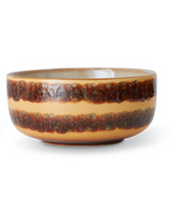 HKliving | 70S CERAMICS: DESSERT BOWL - HARBOUR: CLIFFS