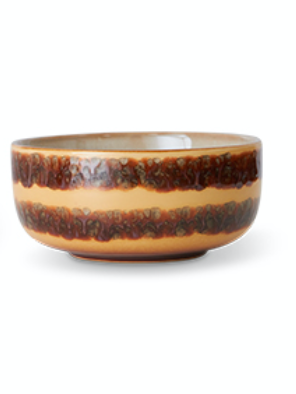 HKliving | 70S CERAMICS: DESSERT BOWL - HARBOUR: CLIFFS