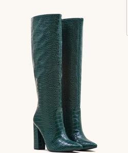 PHENELOPE HEELED BOOTS - GREEN