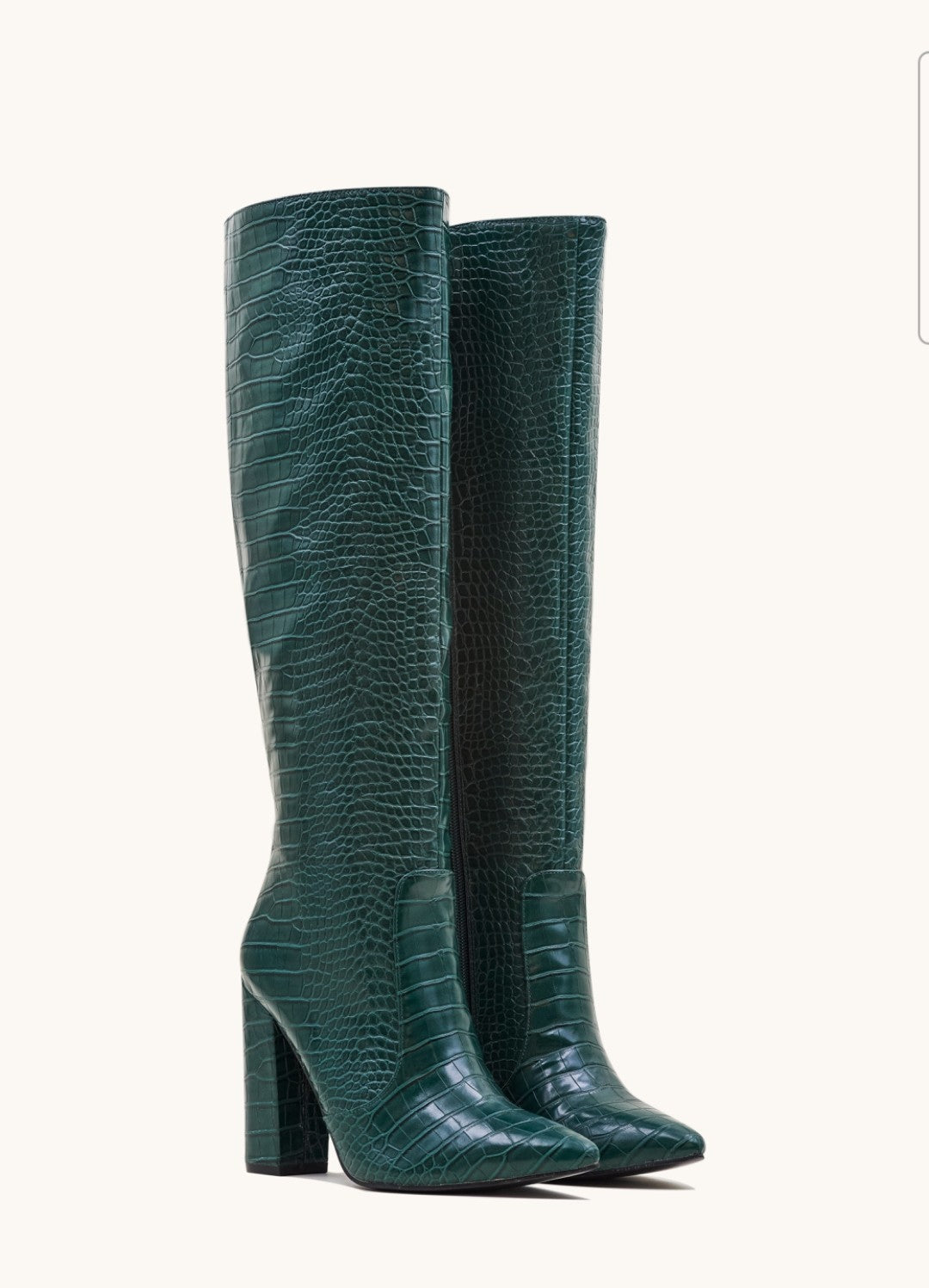 PHENELOPE HEELED BOOTS - GREEN