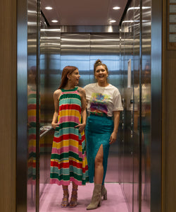 BERAWA LUXE | KOKOMO JACQUARD SKIRT - TURQUOISE / GREEN