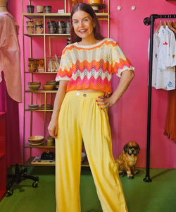 BERAWA LUXE | GREER LINEN PANTS - PASTEL YELLOW